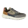 AMBITIOUS 13571-11083AM brown combi marrone scarpe uomo sneakers lacci pelle light