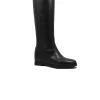 ANIMA IV100 nero scarpe stivale donna tubolare pelle tacco