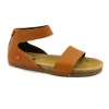 ART COMPANY 0382 CRETA cuero marrone donna sandali con strappo in pelle