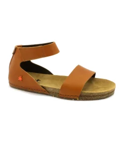 ART COMPANY 0382 CRETA cuero marrone donna sandali con strappo in pelle