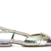 Ballerine Donna: Cafè Noir C1ED9006 BALLERINA APERTA DIETRO IN STAMPA LAMINATA EFFETTO VIPERINA FIBBIA STRASS