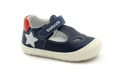 BALOCCHI BUGGY 121302 19/22 jeans blu scarpe bambino sandali chiusi strappo