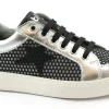 BALOCCHI STRADA 106624 34/35 argento scarpe bambina sneaker pelle lacci + cerniera laterale