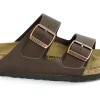 BIRKENSTOCK ARIZONA 51701 dark brown marrone ciabatte donna doppia fibbia
