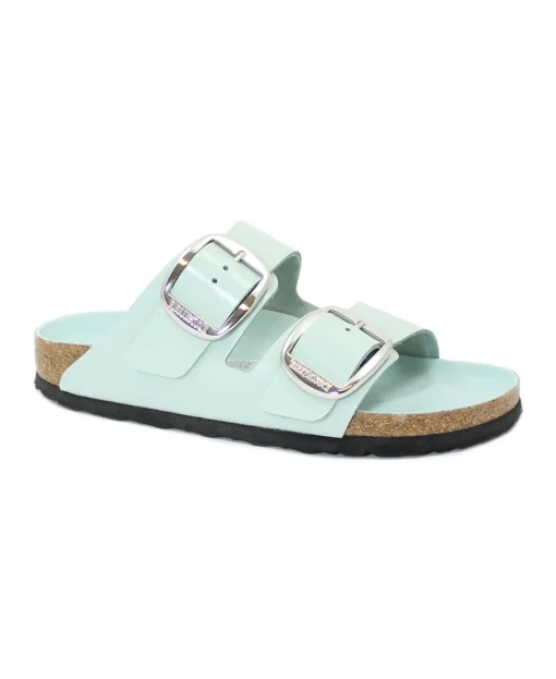 BIRKENSTOCK Arizona BIG BUCKLE 1026495 surf green shine azzurro ciabatte donna fibbie