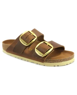 BIRKENSTOCK ARIZONA BIG BUCKLE 1011073 cognac marrone ciabatte donna fibbie pelle