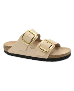 BIRKENSTOCK Arizona BIG BUCKLE 1026553 new beige shine rosa ciabatte donna fibbie