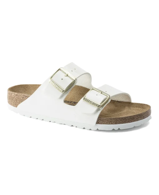 BIRKENSTOCK ARIZONA BS 1005294 patent white bianco ciabatte donna fibbie