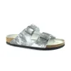 BIRKENSTOCK ARIZONA BS 1017414 vintage metallic gray silver ciabatte donna fibbie