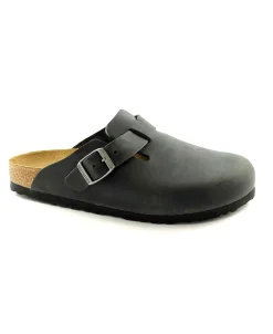 BIRKENSTOCK BOSTON 059463 black nero ciabatta zoccolo uomo fibbia