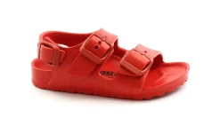 BIRKENSTOCK MILANO EVA 1021648 active red rosso sandali bambino fibbie gomma