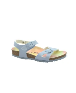 BIRKENSTOCK RIO KIDS 1022237 candy ombre light blue bambina sandali fibbie pelle