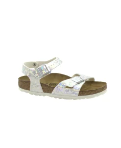 BIRKENSTOCK RIO KIDS 1008095 hologram silver sandali bambina fibbie