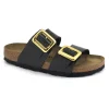 BIRKENSTOCK SYDNEY CUSHION BUCKLE 1029457 graceful licorice nero donna ciabatte fibbie