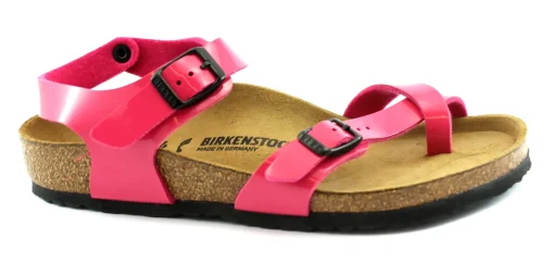 BIRKENSTOCK TAORMINA 311293 lack pink rosa sandali infradito bambina fibbie