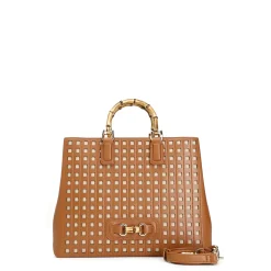 Borse: Cafè Noir C3WL0631 TOTE CON TRAFORATURA E MANICO BAMBOO