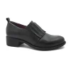 BUENO SHOES WZ7403 nero donna scarpa slip on tacco frangia