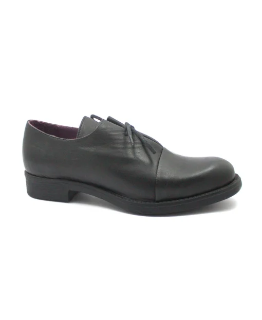 BUENO SHOES WZ7300 nero donna scarpa elegante laccio pelle