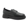BUENO SHOES WZ4006 nero donna scarpa stringata elegante lacci pelle