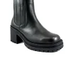 CAFè NOIR GA1430 nero scarpe donna stivaletto tronchetto in pelle con lacci + zip