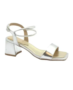CAFè NOIR LF9007 argento sandali donna tacco cinturino