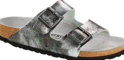 Ciabatte / Zoccoli Donna: 1017414 Arizona vintage metall. gray silver, Suede Leather
