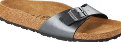 Ciabatte / Zoccoli Donna: 1021532 Madrid metallic black, Birko Flor