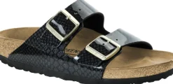 Ciabatte / Zoccoli Donna: 1009125 Arizona magic snake black, Birko Flor