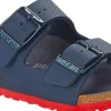 Ciabatte Bambina: 1022253 Arizona Kids desert soil Blue red, Birko Flor