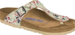 Ciabatte Infradito Donna: 1012770 Gizeh SFB meadow flowers Beige, Birko Flor