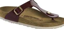 Ciabatte Infradito Donna: 1013073 Gizeh bordeaux, Birko Flor Patent