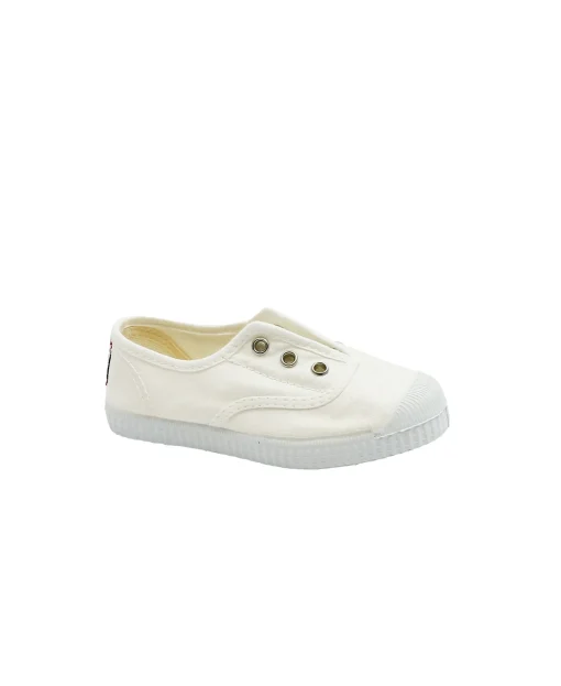 CIENTA 70997 05 22/34 bianco scarpe bambina elastico tessuto slip on profumata