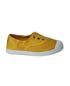 CIENTA 70777 25 23/30 oro ocra scarpe bambino elastico tessuto slip on