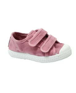 CIENTA 78777 21/33 rosa esp scarpe bambina strappi tessuto cotone profumate