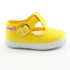 CIENTA 51000 04 amarillo giallo scarpe Bambina Bebè bottone finta fibbia tessuto