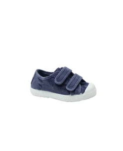 CIENTA 78777 84 azul oscur blu scarpe bambino strappi tessuto cotone profumate