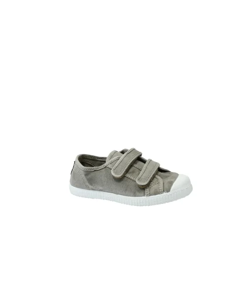 CIENTA 78777 170 gris claro grigio scarpe bambino strappi tessuto cotone profumate