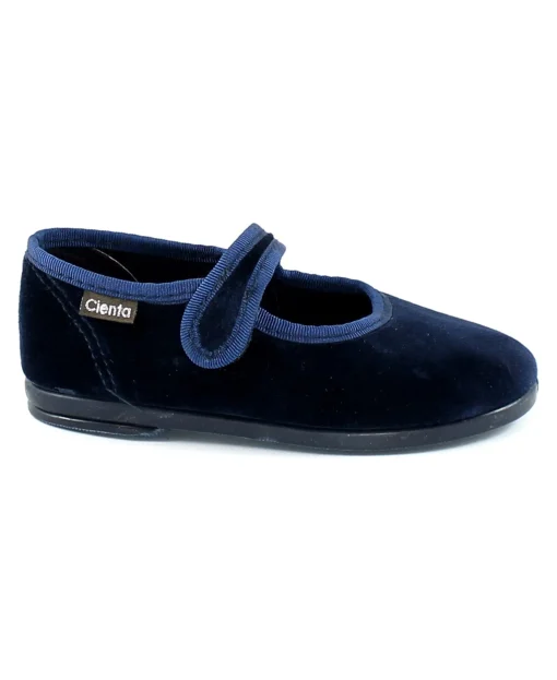 CIENTA 500075 35/40 marino scarpe bambina ballerina velluto strappo