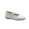 CIENTA 96013 28/34 plata argento scarpe bambina ballerina tessuto strappo
