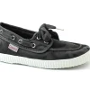 CIENTA 72777 nero scarpe bambino mocassino barca laccio tessuto