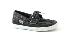 CIENTA 72777 nero scarpe bambino mocassino barca laccio tessuto