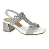 CINZIA SOFT 305025 argento sandali donna tacco cinturino brillantino