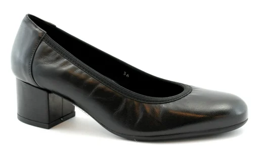 CINZIA SOFT IQ217-N nero scarpe donna ballerina tacco pelle