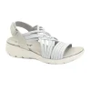 CINZIA SOFT MCA1028 grigio scarpe donna sandali strappo tessuto zeppa