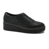 CLARKS AIRABELL black nero scarpe donna Slip-On pelle zeppa