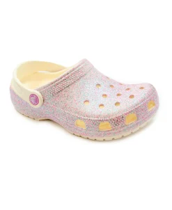 CROCS CLASSIC GLITTER CLOG 206993 oyster ciabatte bambina gomma