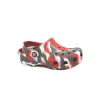 CROCS CLASSIC MARBLED CLOG 207002 flame white ciabatte bambino gomma