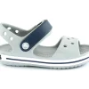 CROCS CROCBAND SANDAL 12856 light grey/navy grigio sandali bambino strappo gomma