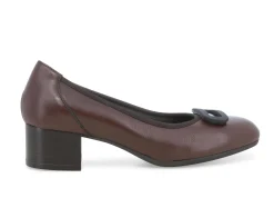 Decolletè Donna: Decollete donna in pelle marrone x5318w