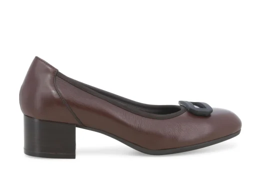 Decolletè Donna: Decollete donna in pelle marrone x5318w